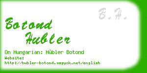 botond hubler business card