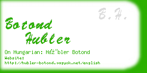 botond hubler business card